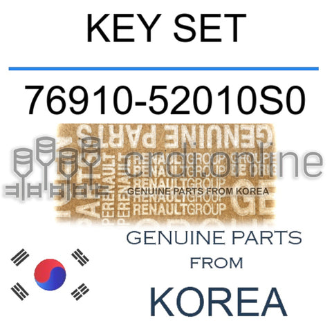KEY SET [ORIGINAL] 76910-52010S0 7691052010S0 76910 52010S0