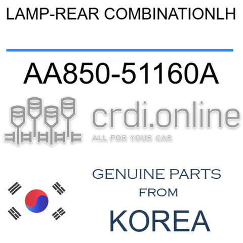 LAMP-REAR COMBINATIONLH [ORIGINAL] AA850-51160A AA85051160A AA850 51160A