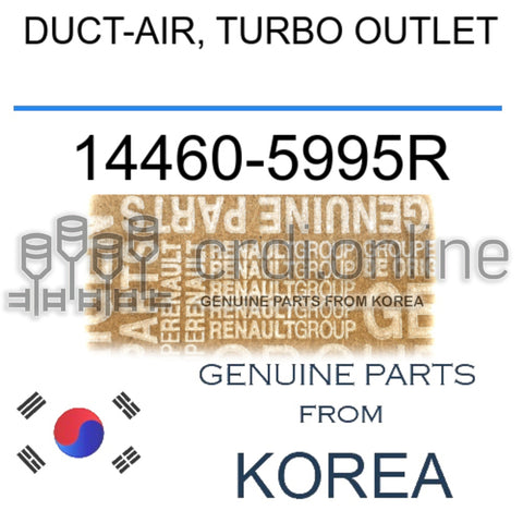 DUCT-AIR, TURBO OUTLET [ORIGINAL] 14460-5995R 144605995R 14460 5995R