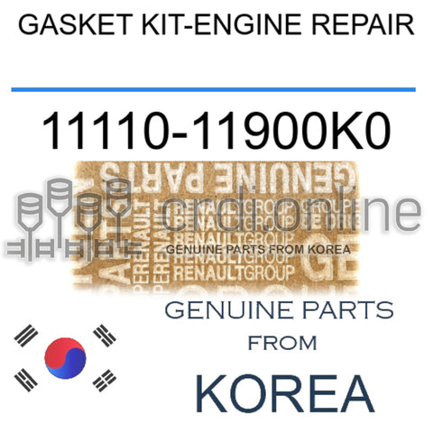 GASKET KIT-ENGINE REPAIR [ORIGINAL] 11110-11900K0 1111011900K0 11110 11900K0