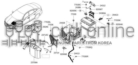 AIR DUCT-BATTERY COOLING 24493-7539R 244937539R 24493 7539R