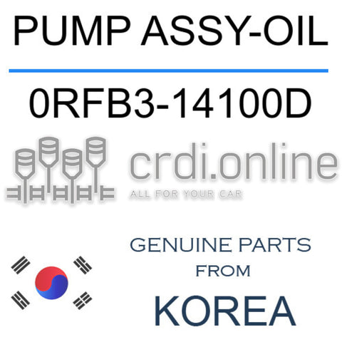 PUMP ASSY-OIL 0RFB3-14100D 0RFB314100D 0RFB3 14100D