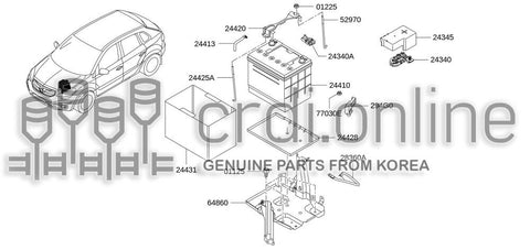 BATTERY 24410-8811R 244108811R 24410 8811R