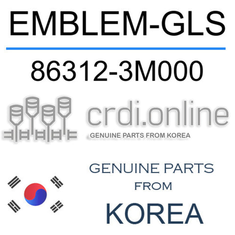 EMBLEM-GLS [ORIGINAL] 86312-3M000 863123M000 86312 3M000