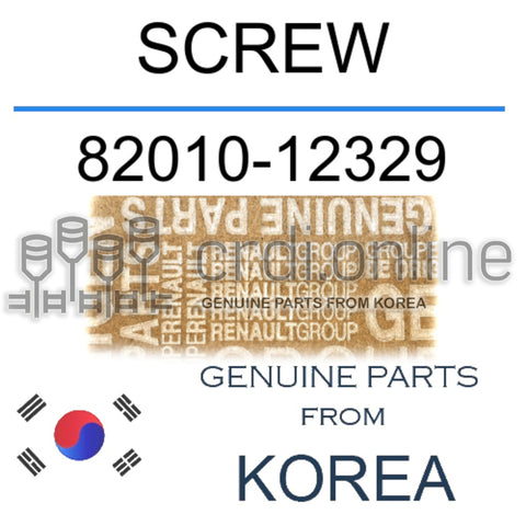 SCREW [ORIGINAL] 82010-12329 8201012329 82010 12329