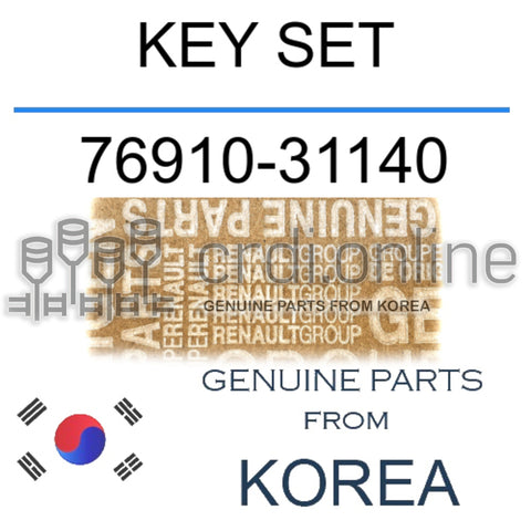 KEY SET [ORIGINAL] 76910-31140 7691031140 76910 31140
