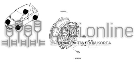 ORNAMENT ASSY-DISC WHEEL 40315-1782R 403151782R 40315 1782R