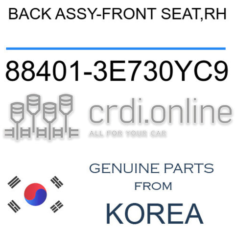 BACK ASSY-FRONT SEAT,RH 88401-3E730YC9 884013E730YC9 88401 3E730YC9