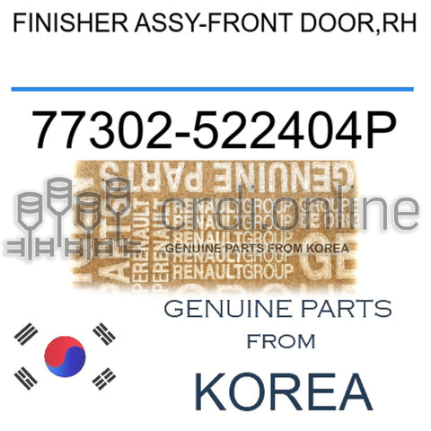 FINISHER ASSY-FRONT DOOR,RH [ORIGINAL] 77302-522404P 77302522404P 77302 522404P