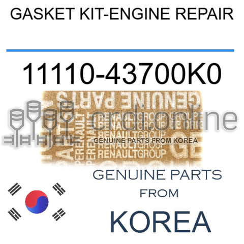 GASKET KIT-ENGINE REPAIR [ORIGINAL] 11110-43700K0 1111043700K0 11110 43700K0