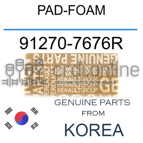 PAD-FOAM [ORIGINAL] 91270-7676R 912707676R 91270 7676R