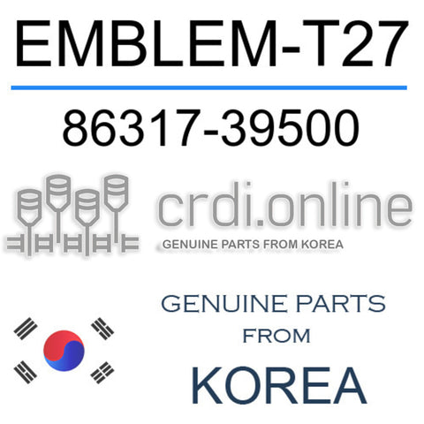 EMBLEM-T27 [ORIGINAL] 86317-39500 8631739500 86317 39500