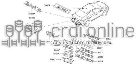 EMBLEM-TRUNK LID 84890-8740R 848908740R 84890 8740R