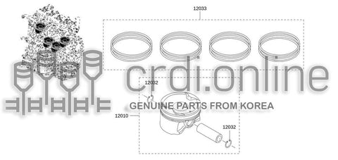 RING SET-PISTON 12033-JG30A 12033JG30A 12033 JG30A
