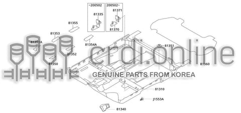 CLIP ASSY-CARPET [ORIGINAL] 81351-51500BF 8135151500BF 81351 51500BF