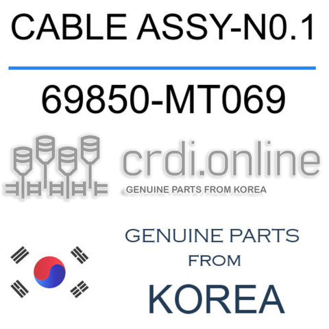 CABLE ASSY-N0.1 [ORIGINAL] 69850-MT069 69850MT069 69850 MT069