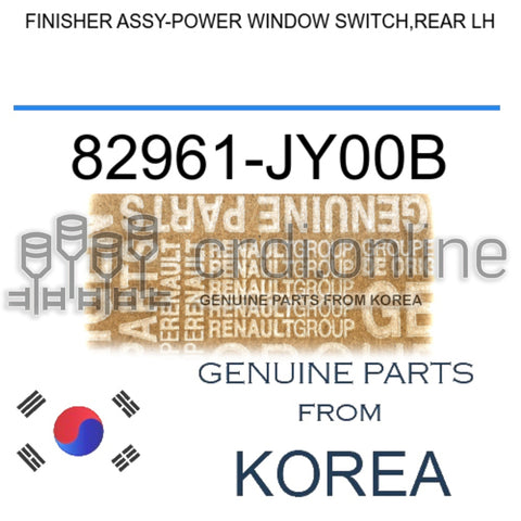 FINISHER ASSY-POWER WINDOW SWITCH,REAR LH [ORIGINAL] 82961-JY00B 82961JY00B 82961 JY00B
