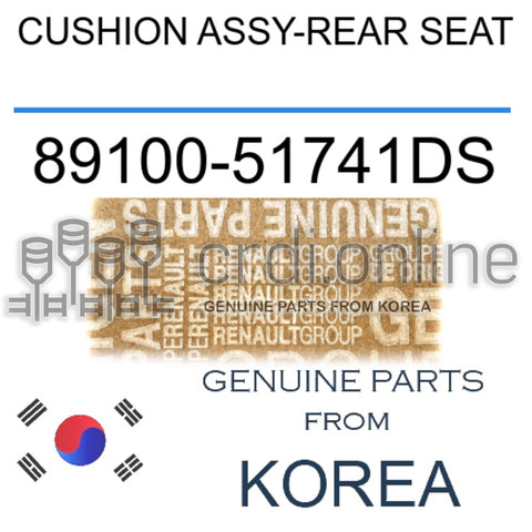 CUSHION ASSY-REAR SEAT [ORIGINAL] 89100-51741DS 8910051741DS 89100 51741DS