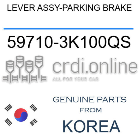 LEVER ASSY-PARKING BRAKE [ORIGINAL] 59710-3K100QS 597103K100QS 59710 3K100QS