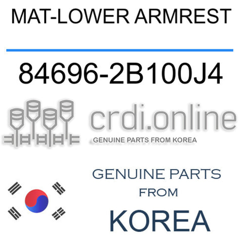 MAT-LOWER ARMREST [ORIGINAL] 84696-2B100J4 846962B100J4 84696 2B100J4