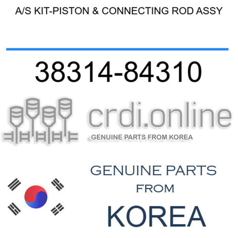 A/S KIT-PISTON & CONNECTING ROD ASSY [ORIGINAL] 38314-84310 3831484310 38314 84310