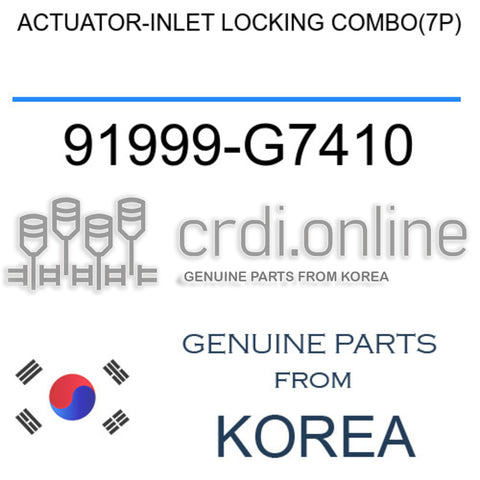 ACTUATOR-INLET LOCKING COMBO(7P) [ORIGINAL] 91999-G7410 91999G7410 91999 G7410
