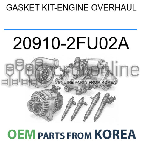 [OEM] GASKET KIT-ENGINE OVERHAUL 20910-2FU02A 209102FU02A 20910 2FU02A
