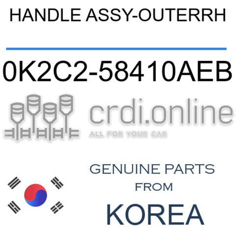 HANDLE ASSY-OUTERRH [ORIGINAL] 0K2C2-58410AEB 0K2C258410AEB 0K2C2 58410AEB