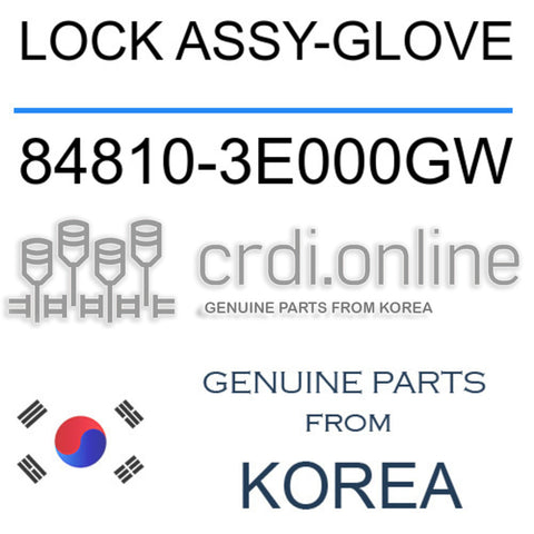 LOCK ASSY-GLOVE 84810-3E000GW 848103E000GW 84810 3E000GW