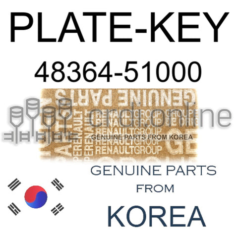 PLATE-KEY [ORIGINAL] 48364-51000 4836451000 48364 51000
