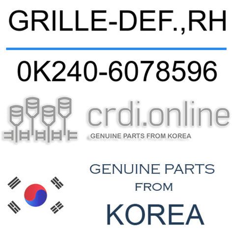 GRILLE-DEF.,RH 0K240-6078596 0K2406078596 0K240 6078596