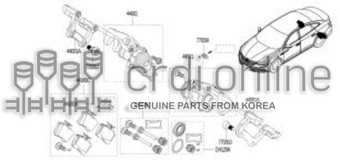 PAD/SPRING KIT-REAR BRAKE 44060-0268R 440600268R 44060 0268R