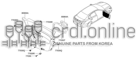 FINISHER ASSY-FRONT DOORRH 80900-1434R 809001434R 80900 1434R