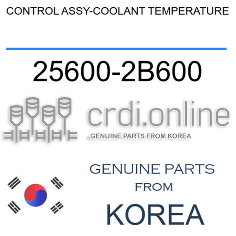 CONTROL ASSY-COOLANT TEMPERATURE [ORIGINAL] 25600-2B600 256002B600 25600 2B600
