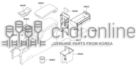 TRAY-CONSOLE LID 96922-JY00A 96922JY00A 96922 JY00A