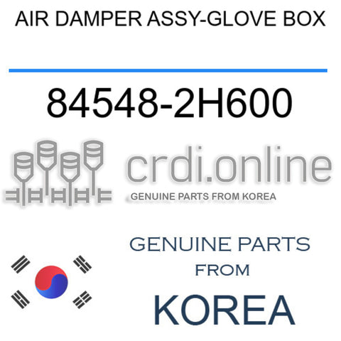 AIR DAMPER ASSY-GLOVE BOX [ORIGINAL] 84548-2H600 845482H600 84548 2H600