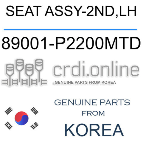 SEAT ASSY-2ND,LH [ORIGINAL] 89001-P2200MTD 89001P2200MTD 89001 P2200MTD