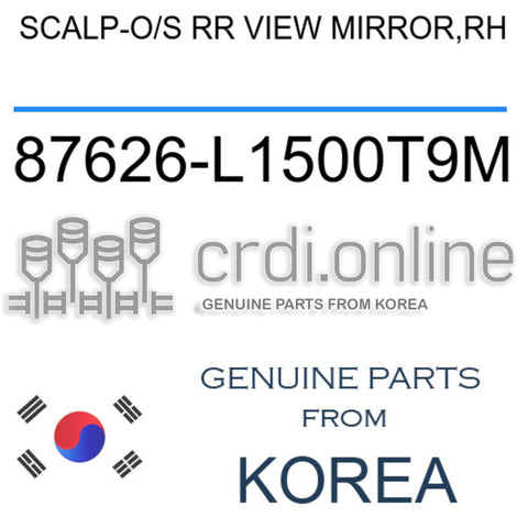 SCALP-O/S RR VIEW MIRROR,RH [ORIGINAL] 87626-L1500T9M 87626L1500T9M 87626 L1500T9M