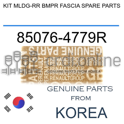 KIT MLDG-RR BMPR FASCIA SPARE PARTS [ORIGINAL] 85076-4779R 850764779R 85076 4779R