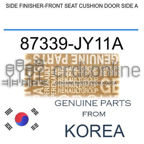 SIDE FINISHER-FRONT SEAT CUSHION DOOR SIDE A [ORIGINAL] 87339-JY11A 87339JY11A 87339 JY11A