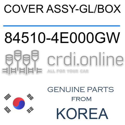COVER ASSY-GL/BOX [ORIGINAL] 84510-4E000GW 845104E000GW 84510 4E000GW