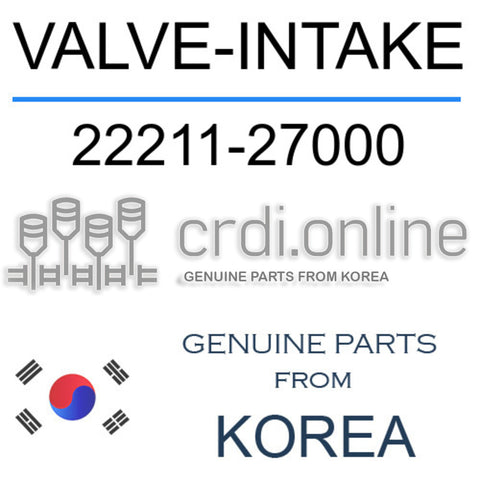 VALVE-INTAKE 22211-27000 2221127000 22211 27000