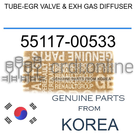 TUBE-EGR VALVE & EXH GAS DIFFUSER [ORIGINAL] 55117-00533 5511700533 55117 00533