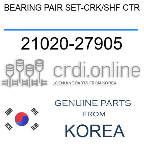 BEARING PAIR SET-CRK/SHF CTR [ORIGINAL] 21020-27905 2102027905 21020 27905