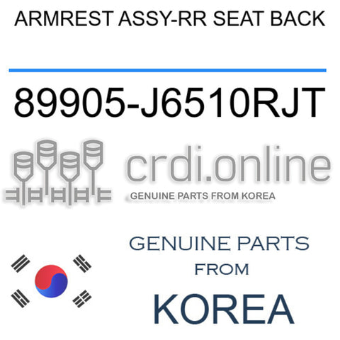 ARMREST ASSY-RR SEAT BACK [ORIGINAL] 89905-J6510RJT 89905J6510RJT 89905 J6510RJT