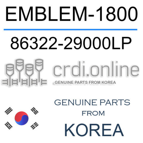 EMBLEM-1800 86322-29000LP 8632229000LP 86322 29000LP