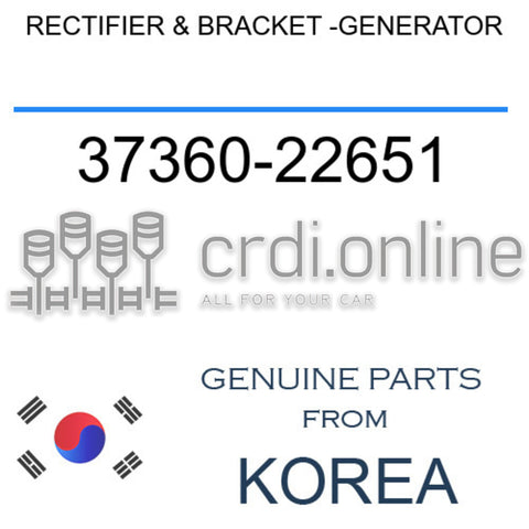 RECTIFIER & BRACKET -GENERATOR [ORIGINAL] 37360-22651 3736022651 37360 22651