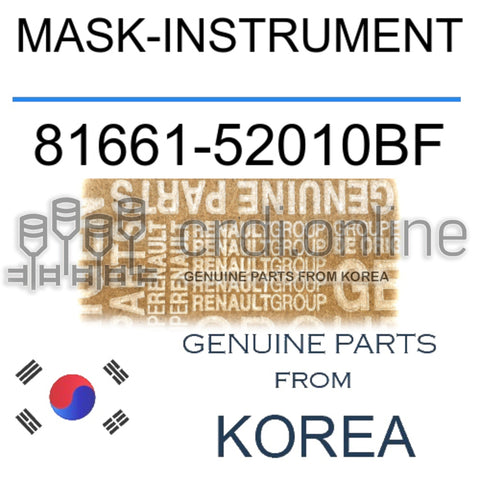 MASK-INSTRUMENT [ORIGINAL] 81661-52010BF 8166152010BF 81661 52010BF