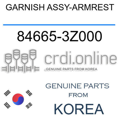 GARNISH ASSY-ARMREST [ORIGINAL] 84665-3Z000 846653Z000 84665 3Z000