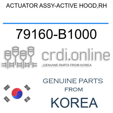 ACTUATOR ASSY-ACTIVE HOOD,RH 79160-B1000 79160B1000 79160 B1000
